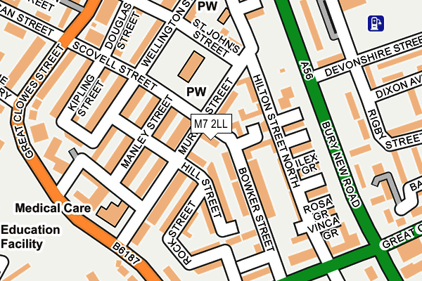 M7 2LL map - OS OpenMap – Local (Ordnance Survey)