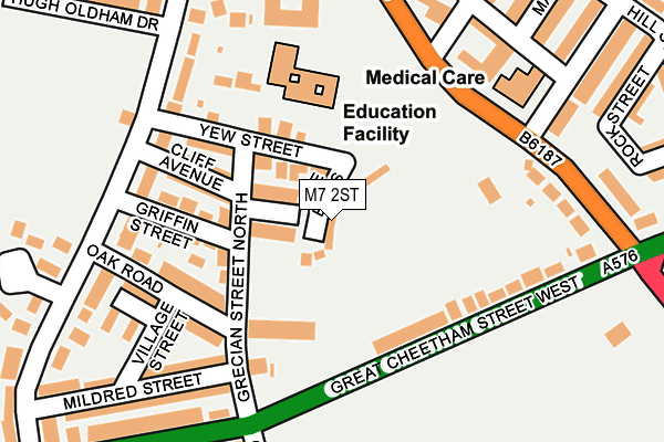 M7 2ST map - OS OpenMap – Local (Ordnance Survey)