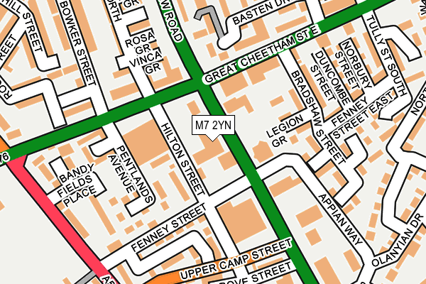 M7 2YN map - OS OpenMap – Local (Ordnance Survey)