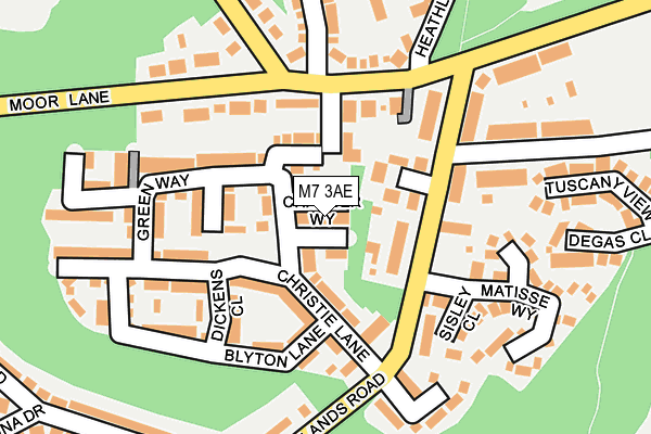 M7 3AE map - OS OpenMap – Local (Ordnance Survey)
