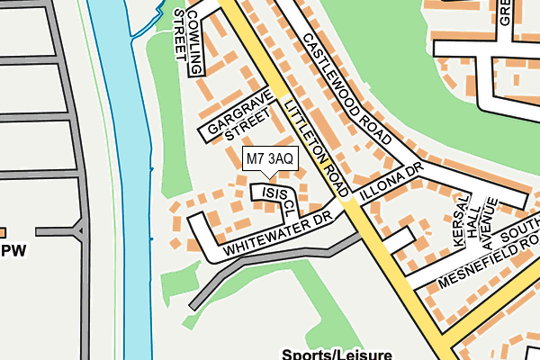 M7 3AQ map - OS OpenMap – Local (Ordnance Survey)