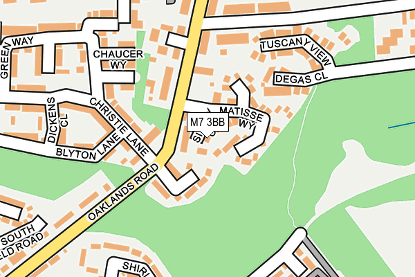 M7 3BB map - OS OpenMap – Local (Ordnance Survey)