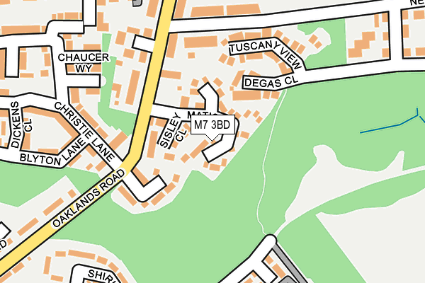 M7 3BD map - OS OpenMap – Local (Ordnance Survey)