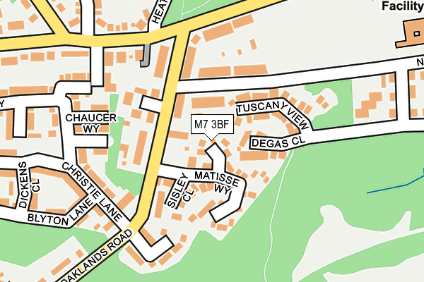 M7 3BF map - OS OpenMap – Local (Ordnance Survey)