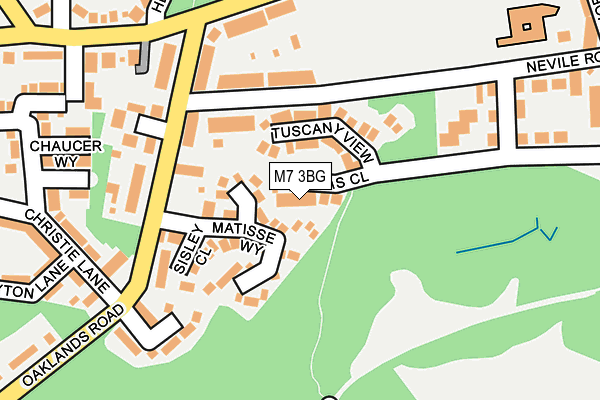 M7 3BG map - OS OpenMap – Local (Ordnance Survey)