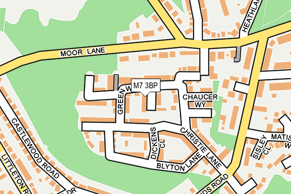 M7 3BP map - OS OpenMap – Local (Ordnance Survey)