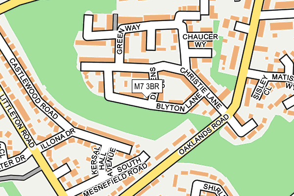 M7 3BR map - OS OpenMap – Local (Ordnance Survey)