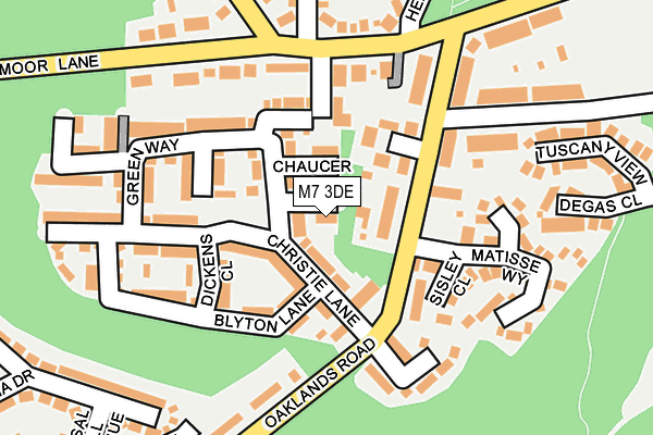 M7 3DE map - OS OpenMap – Local (Ordnance Survey)