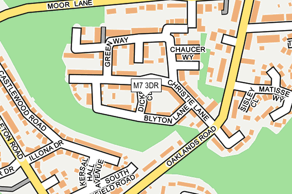 M7 3DR map - OS OpenMap – Local (Ordnance Survey)