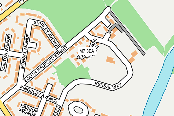 M7 3EA map - OS OpenMap – Local (Ordnance Survey)