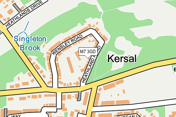 M7 3GD map - OS OpenMap – Local (Ordnance Survey)