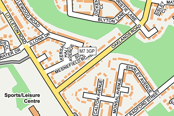 M7 3GP map - OS OpenMap – Local (Ordnance Survey)