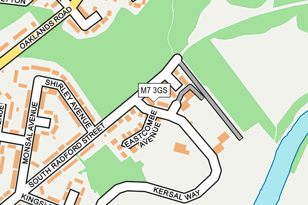 M7 3GS map - OS OpenMap – Local (Ordnance Survey)