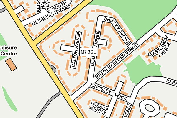 M7 3GU map - OS OpenMap – Local (Ordnance Survey)