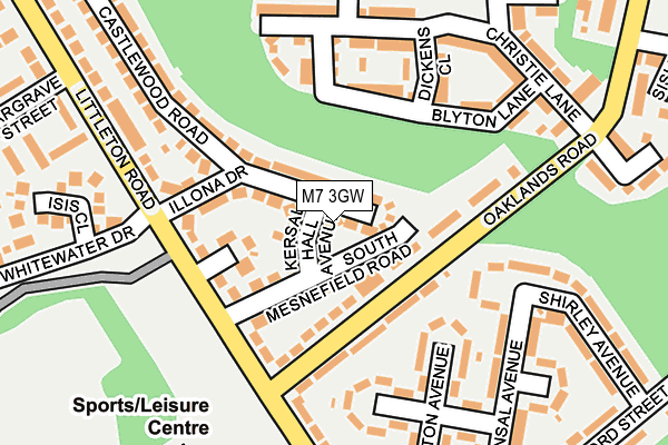 M7 3GW map - OS OpenMap – Local (Ordnance Survey)