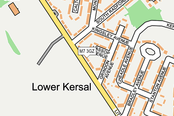 M7 3GZ map - OS OpenMap – Local (Ordnance Survey)