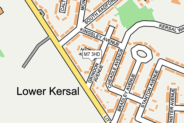 M7 3HD map - OS OpenMap – Local (Ordnance Survey)