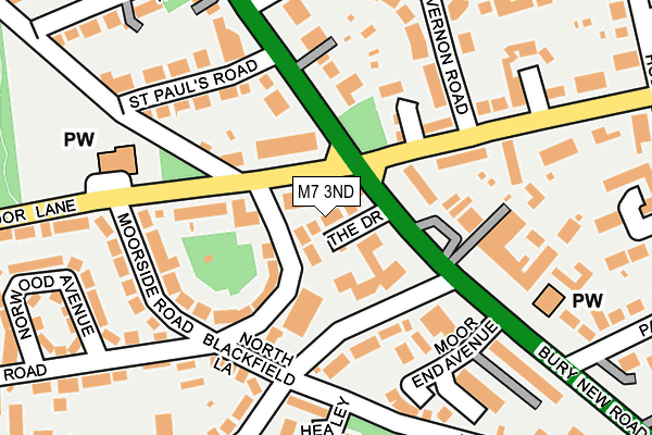 M7 3ND map - OS OpenMap – Local (Ordnance Survey)