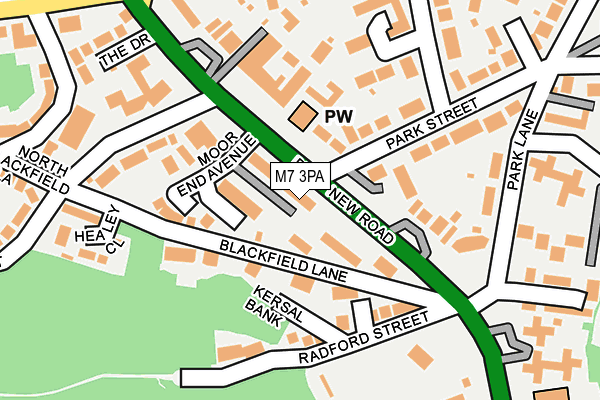 M7 3PA map - OS OpenMap – Local (Ordnance Survey)