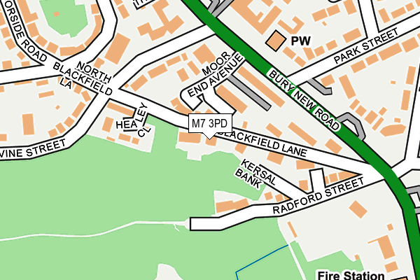 M7 3PD map - OS OpenMap – Local (Ordnance Survey)