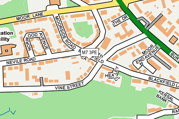 M7 3PE map - OS OpenMap – Local (Ordnance Survey)