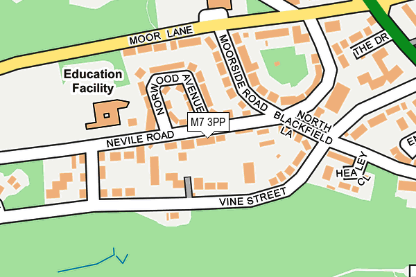 M7 3PP map - OS OpenMap – Local (Ordnance Survey)