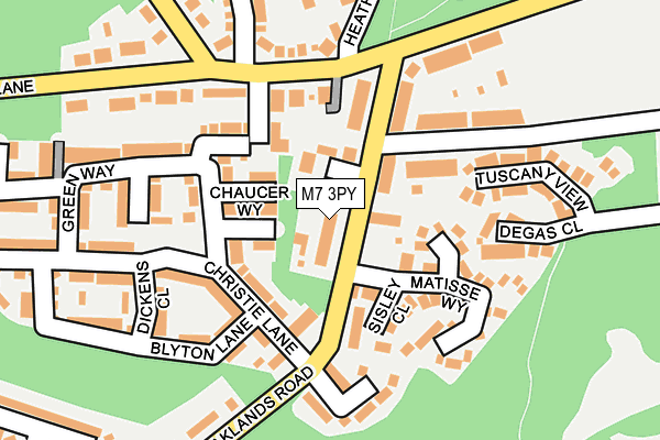 M7 3PY map - OS OpenMap – Local (Ordnance Survey)