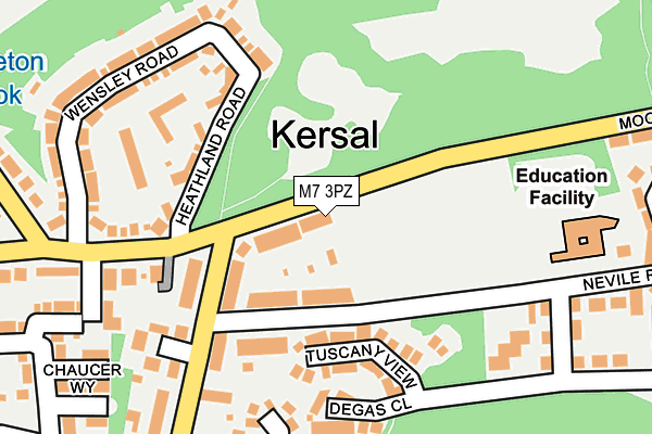 M7 3PZ map - OS OpenMap – Local (Ordnance Survey)