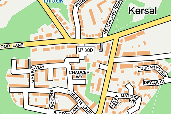 M7 3QD map - OS OpenMap – Local (Ordnance Survey)