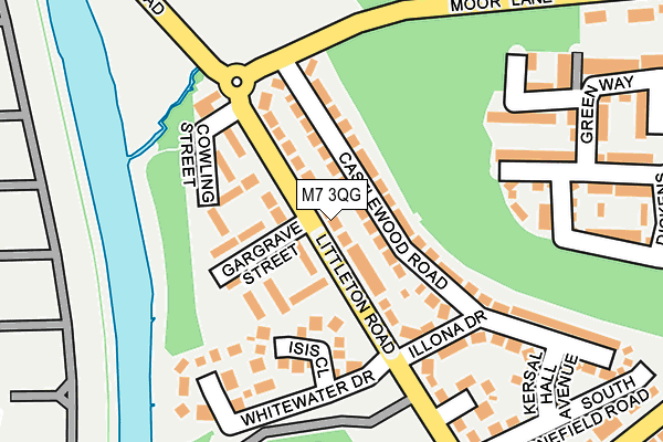 M7 3QG map - OS OpenMap – Local (Ordnance Survey)