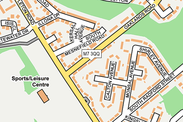 M7 3QQ map - OS OpenMap – Local (Ordnance Survey)