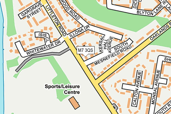 M7 3QS map - OS OpenMap – Local (Ordnance Survey)