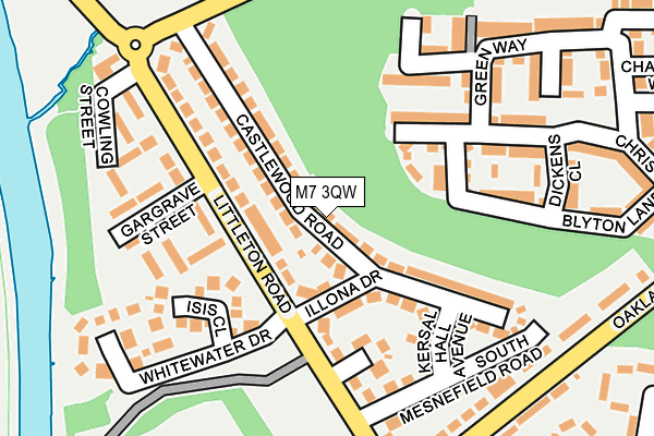 M7 3QW map - OS OpenMap – Local (Ordnance Survey)