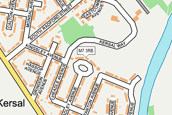 M7 3RB map - OS OpenMap – Local (Ordnance Survey)