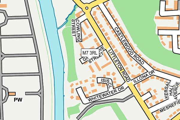 M7 3RL map - OS OpenMap – Local (Ordnance Survey)
