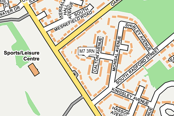 M7 3RN map - OS OpenMap – Local (Ordnance Survey)