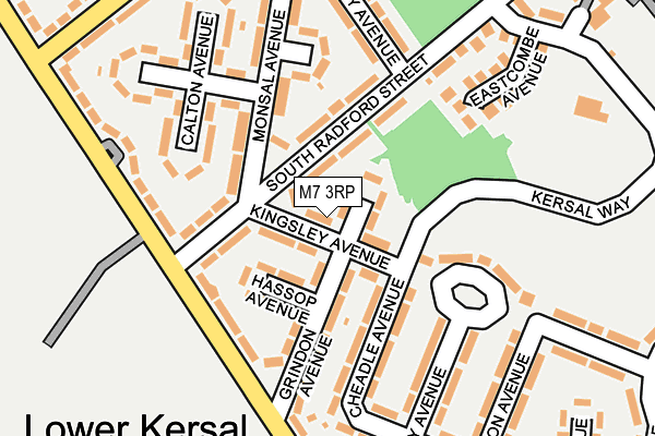 M7 3RP map - OS OpenMap – Local (Ordnance Survey)