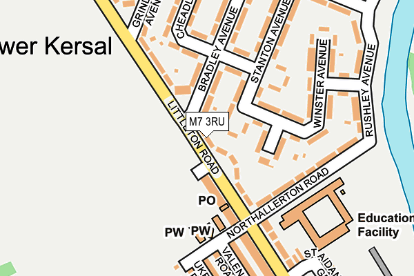 M7 3RU map - OS OpenMap – Local (Ordnance Survey)