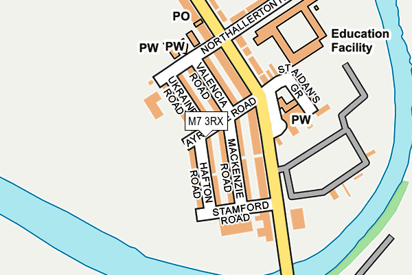 M7 3RX map - OS OpenMap – Local (Ordnance Survey)