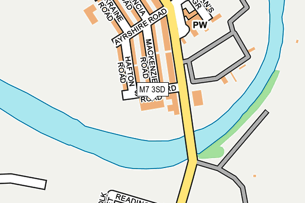 M7 3SD map - OS OpenMap – Local (Ordnance Survey)