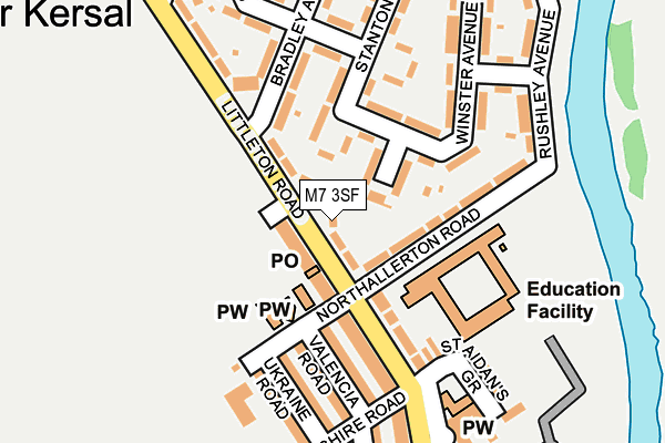 M7 3SF map - OS OpenMap – Local (Ordnance Survey)