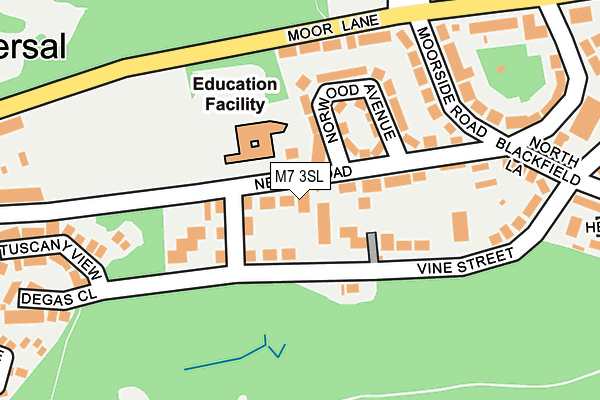 M7 3SL map - OS OpenMap – Local (Ordnance Survey)