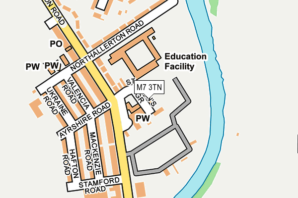 M7 3TN map - OS OpenMap – Local (Ordnance Survey)