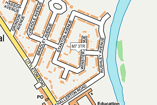 M7 3TR map - OS OpenMap – Local (Ordnance Survey)