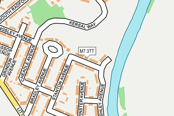 M7 3TT map - OS OpenMap – Local (Ordnance Survey)