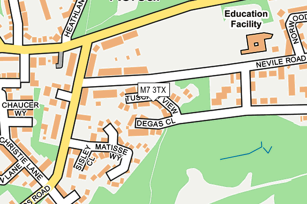 M7 3TX map - OS OpenMap – Local (Ordnance Survey)