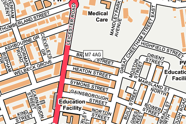 M7 4AG map - OS OpenMap – Local (Ordnance Survey)