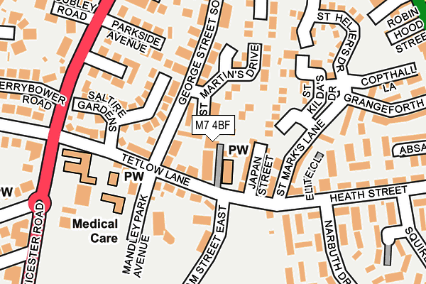 M7 4BF map - OS OpenMap – Local (Ordnance Survey)