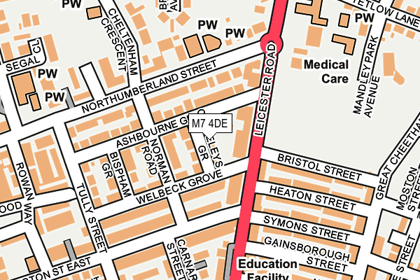 M7 4DE map - OS OpenMap – Local (Ordnance Survey)