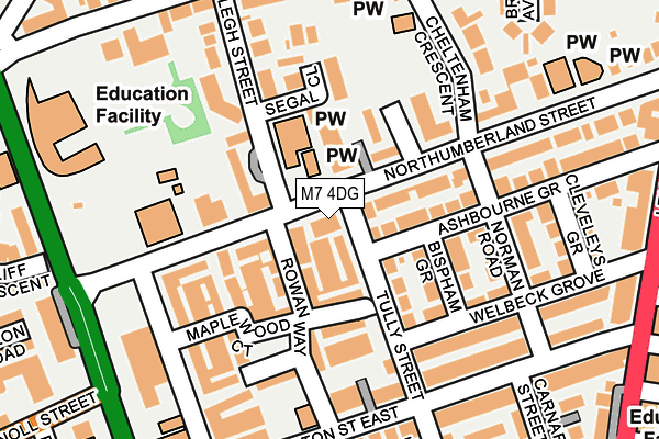 M7 4DG map - OS OpenMap – Local (Ordnance Survey)